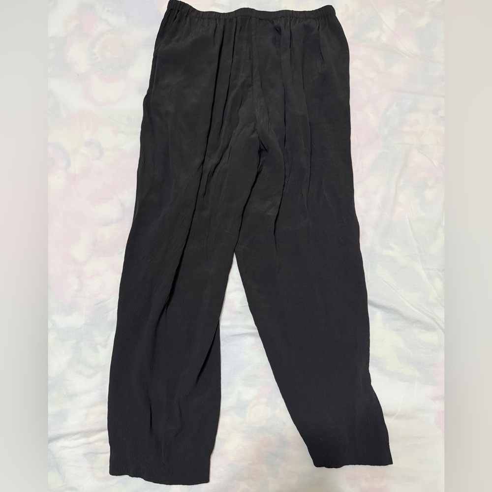 Everlane The Tencel Wide Leg Pull On Pant in Black Size L
